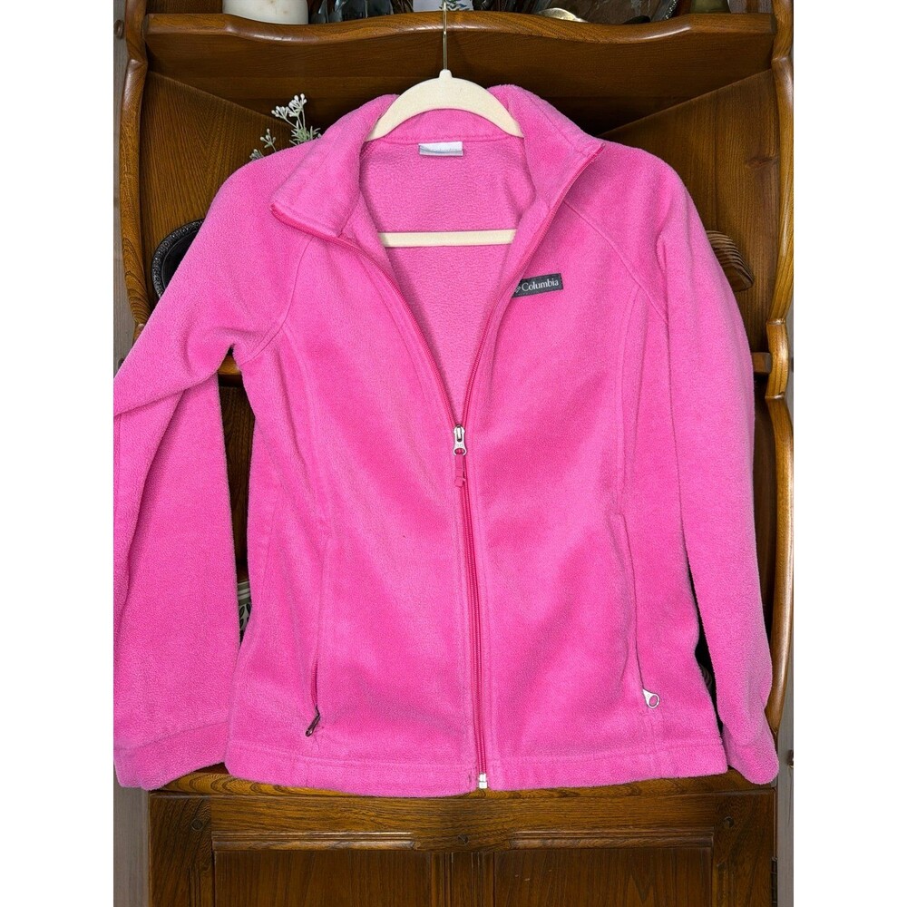 Girls Columbia Pink Fleece Jacket Full Zip